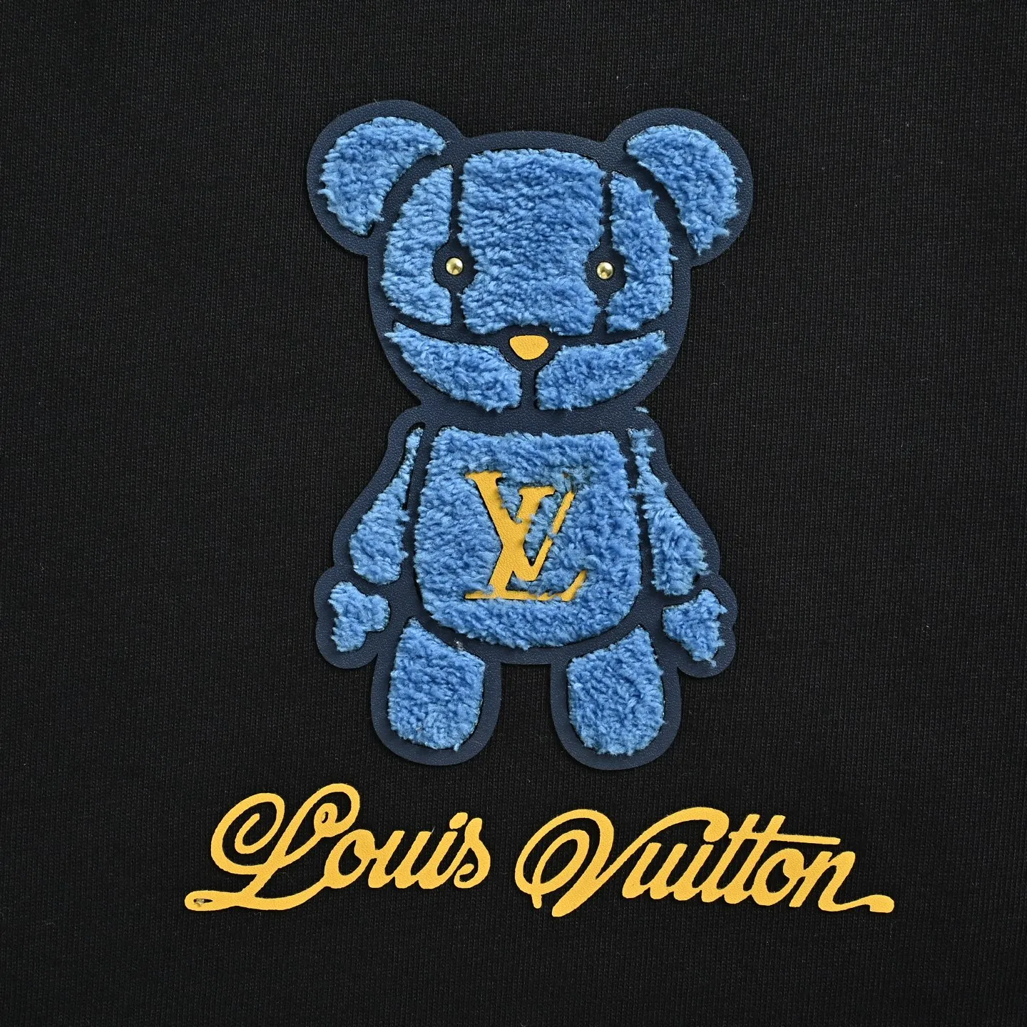 Louis Vuitton/Louis Vuitton 26ss towel patch bear short sleeves